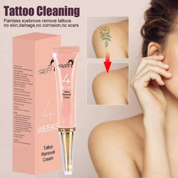 Buy TatEraser Permanent Tattoo Removal Cream, Natural Fades Away Tattoos  (1pcs) Online at desertcartINDIA